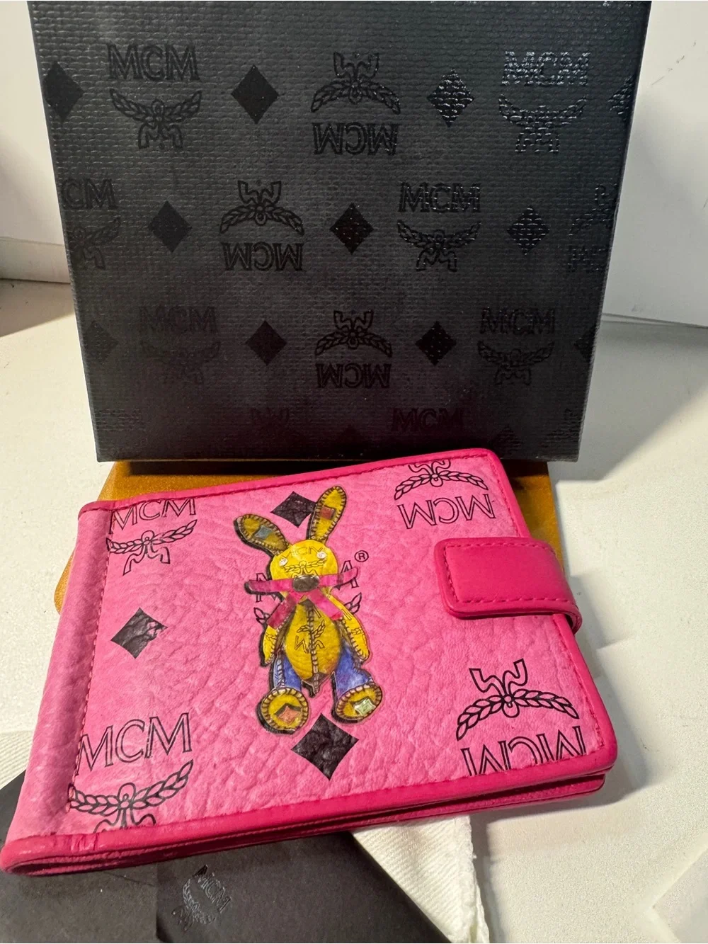 MCM compact leather
